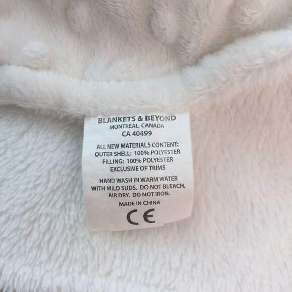 Blankets & Beyond White Gray Puppy Dog Lovey Baby Minky Dots Security Blanket - Picture 7 of 7